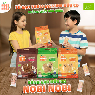 Thực phẩm bổ sung bánh gạo hữu cơ Nobi Nobi vị socola 80g (Từ 18 tháng tuổi) - Natural Market