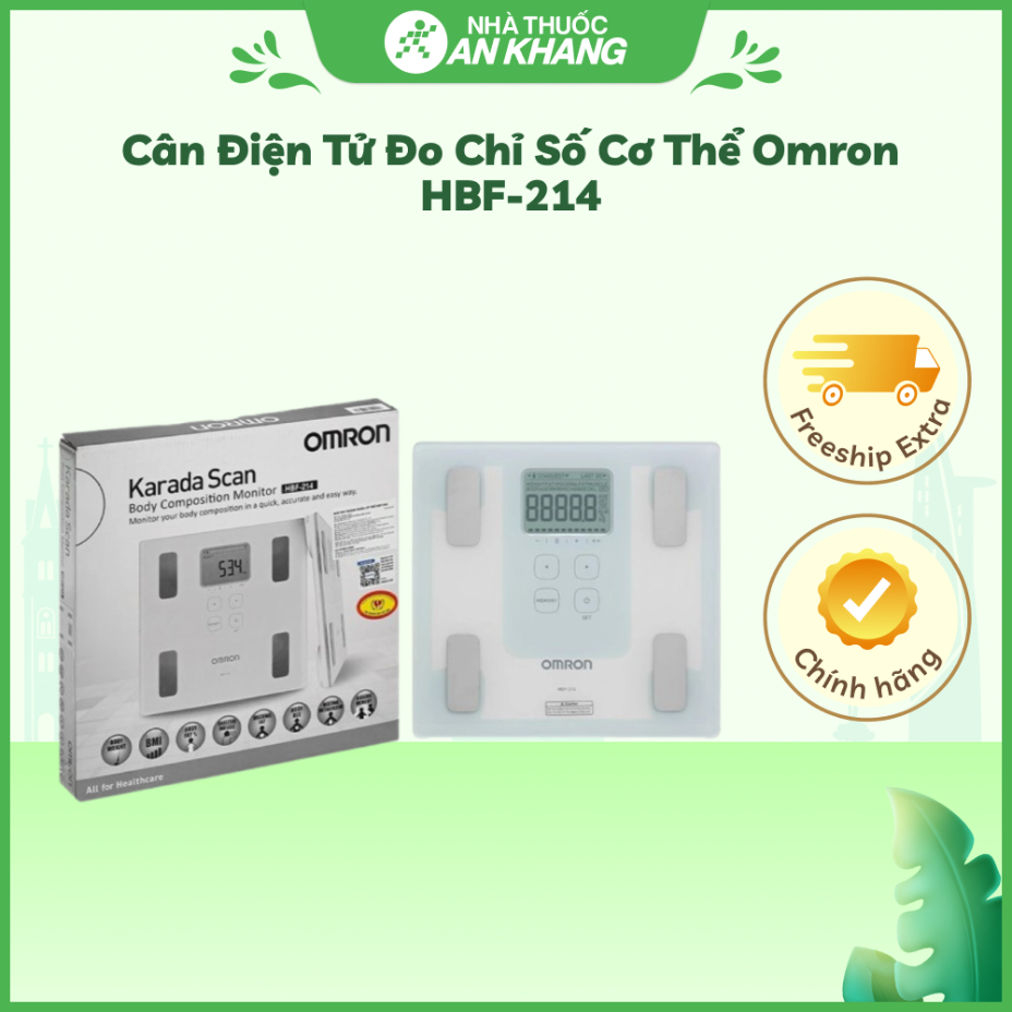 Cân điện tử đo chỉ số cơ thể Omron HBF‑214