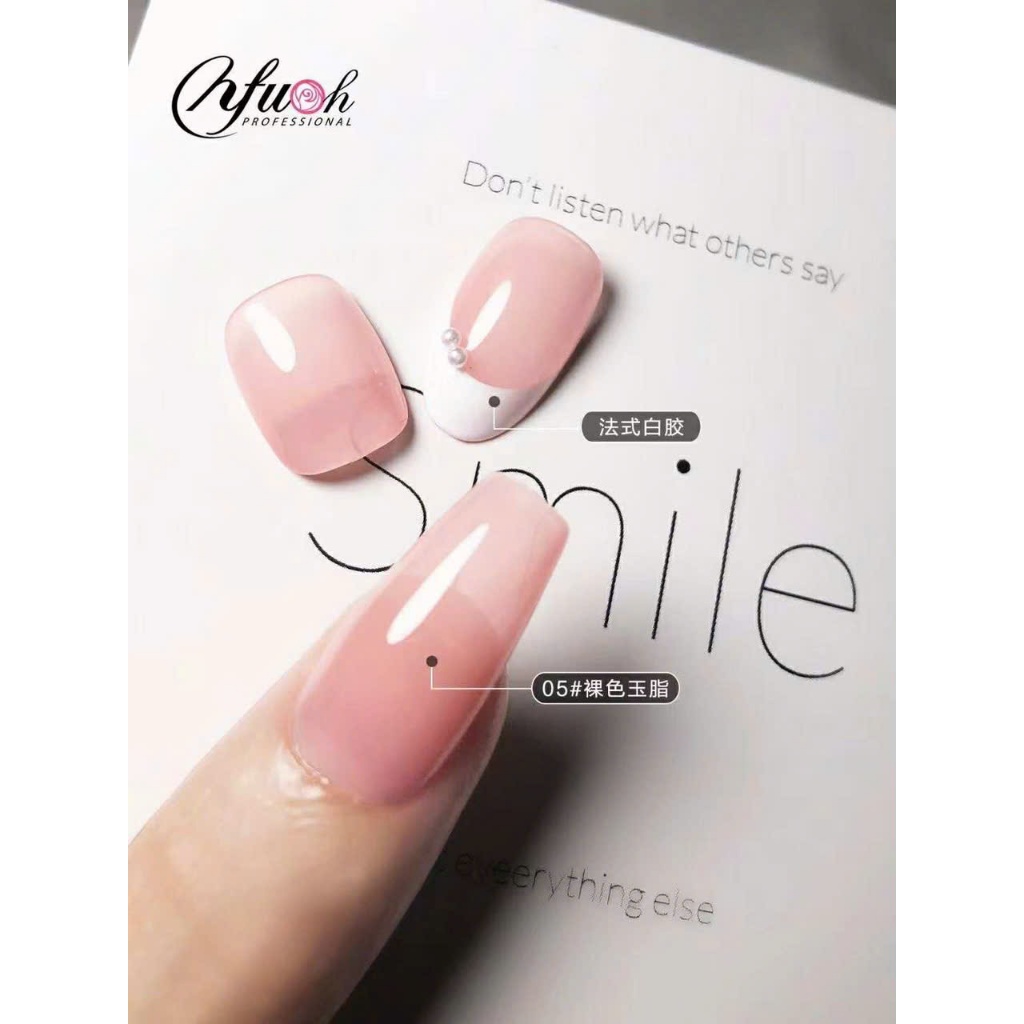 Sơn Gel Thạch NFU.OH Cao Cấp - Hiệu Ứng Trong Suốt, Căng Mọng - Tone Màu Nude Tự Nhiên, Bền Màu 4 Tuần