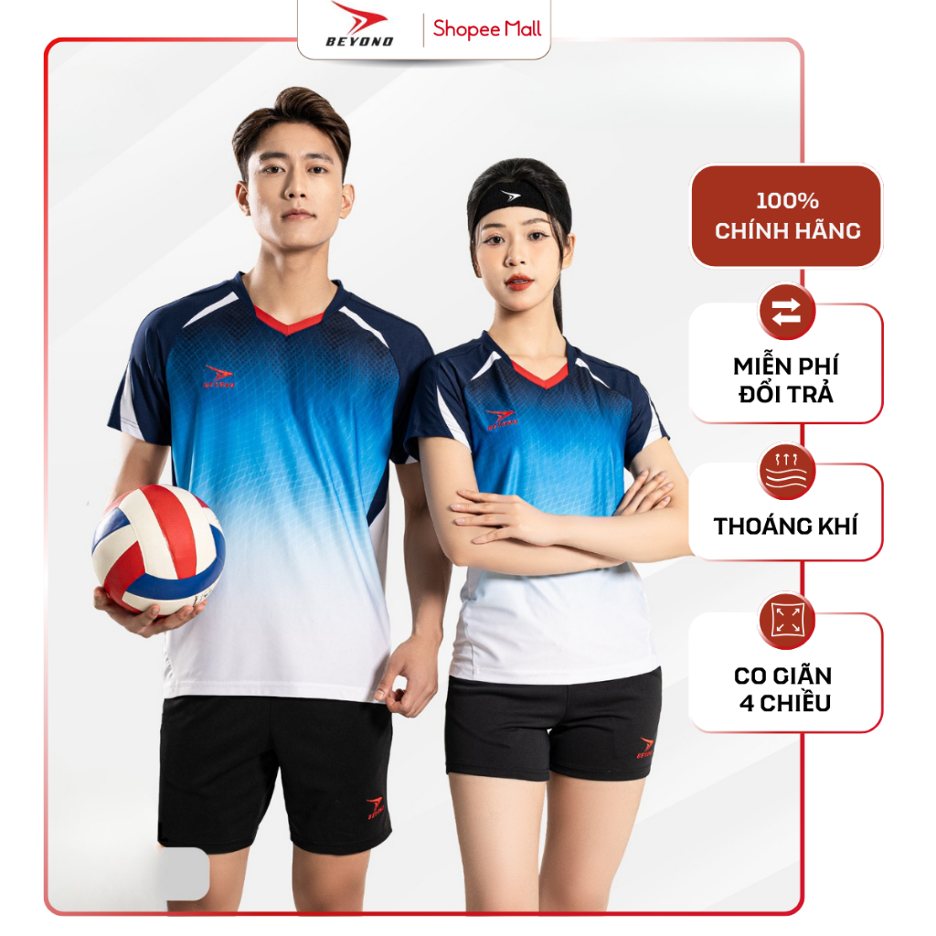 [Xả Kho] Bộ Quần Áo Bóng Chuyền Quần Có Túi Nam Nữ Beyono Wave Cao Cấp Công Nghệ Vải Be-Air Cold Fabric Mềm Mát