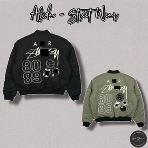 ⚡️[Hight Quality] Áo Khoác 2 Mặt Nam Nữ Bomber B1K X Stuu1 Jacket - Điểm Nhấn Chữ Thêu Phong Cách Đường Phố Street Wear