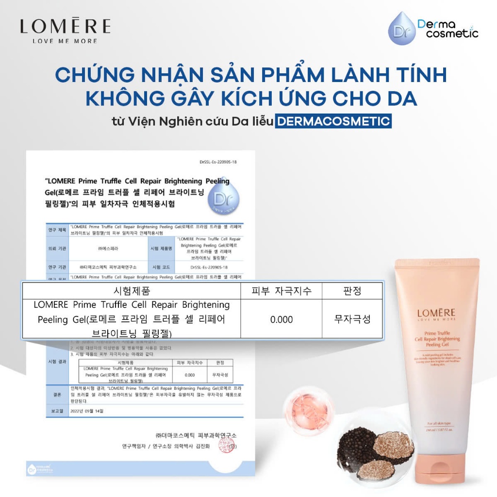 [MALL] Tẩy tế bào chết vật lý lai hóa học sạch sâu, sáng da LOMERE Prime Truffle Cell Repair Brightening Peeling 150ml