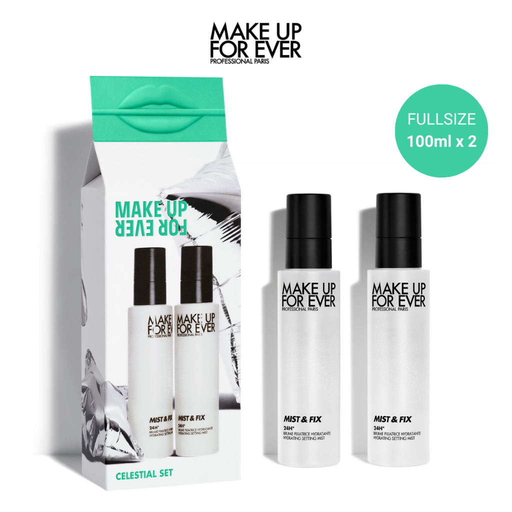 Phiên Bản Giới Hạn Mùa Lễ Hội Xịt Khóa Trang Điểm Cấp Ẩm Lâu Trôi Mist & Fix 100mlx2 - Make Up For Ever