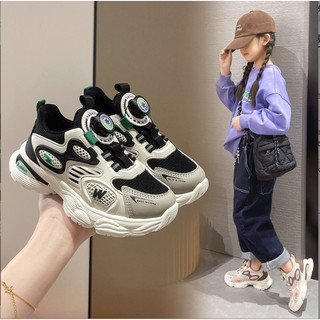 Sz 26-37 Giày Thể Thao Đi Học Khóa Xoáy Cao Cấp Phối VIền Cao Su Năng Động Cho Bé trai Bé Gái K039