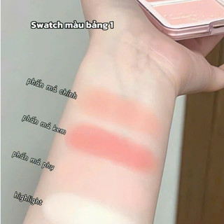 [JUDY 04] Bảng Phấn Má Kèm Highlight 4 Ô Judydoll – Phấn Mịn, Highlight Lấp Lánh (Tặng 1 Mặt Nạ Hoa Quả)