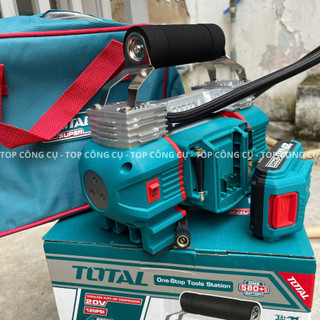 TOTAL  Máy bơm hơi cầm tay tự động dùng pin 20V TACLI2026