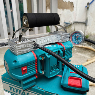 TOTAL  Máy bơm hơi cầm tay tự động dùng pin 20V TACLI2026