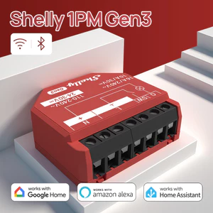 Shelly 1PM Gen3 Công Tắc Thông Minh 1 Kênh + Đo Điện Wi-Fi & Bluetooth 16A Điều Khiển Đèn / Thiết Bị, Tự Động Hóa Nhà