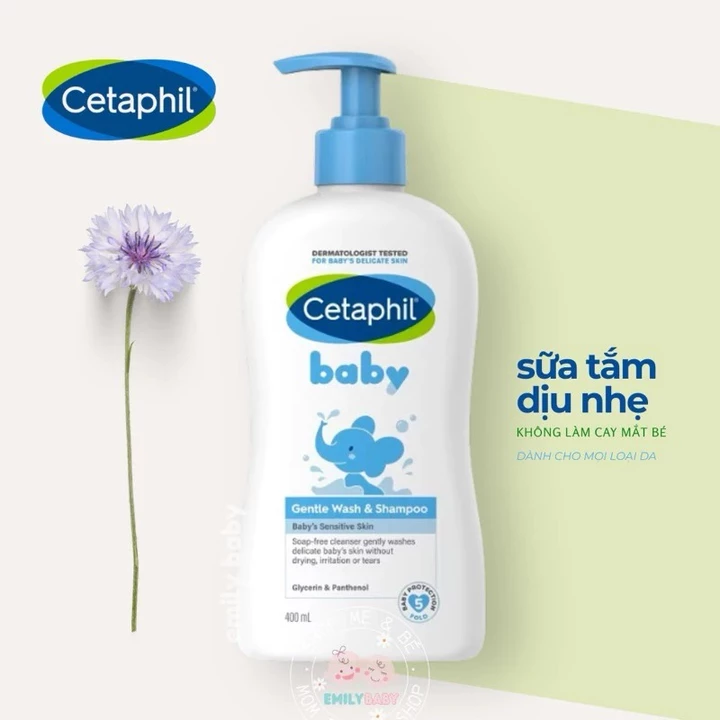 Sữa tắm gội Cetaphil hữu cơ 2in1 dịu nhẹ, hoa cúc và dưỡng ẩm cho bé sơ sinh - Minjeebaby – 2