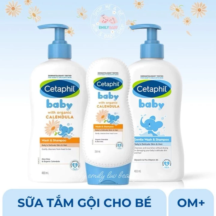 Sữa tắm gội Cetaphil hữu cơ 2in1 dịu nhẹ, hoa cúc và dưỡng ẩm cho bé sơ sinh - Minjeebaby – 4