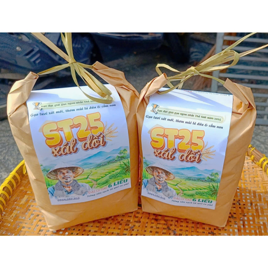 5kg Gạo ST25 xát dối - gạo tươi xát mới, không chất tạo mùi - tốt cho người tiểu đường, tim mạch, người ăn kiêng