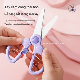Youkebei Kéo cắt gốm sứ Kéo ăn dặm cho bé, dễ dàng cắt trái cây, thực phẩm mềm Không gỉ, chống ăn mòn, không biến dạng