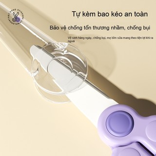 Youkebei Kéo cắt gốm sứ Kéo ăn dặm cho bé, dễ dàng cắt trái cây, thực phẩm mềm Không gỉ, chống ăn mòn, không biến dạng