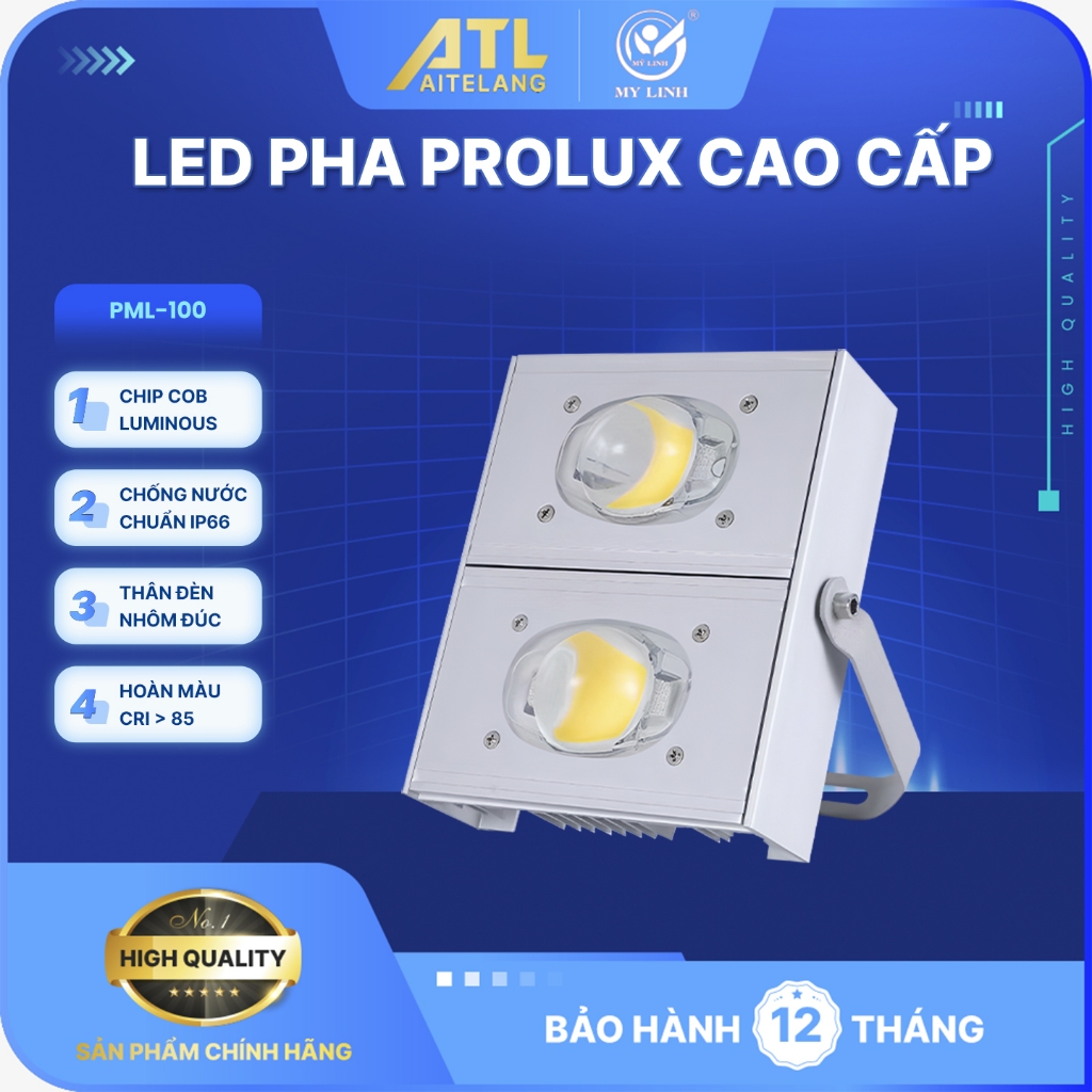Đèn Led pha cầu lồi Mỹ Linh - 100W, dùng ngoài trời, hoạt động bằng điện 220V. Mới 100%
