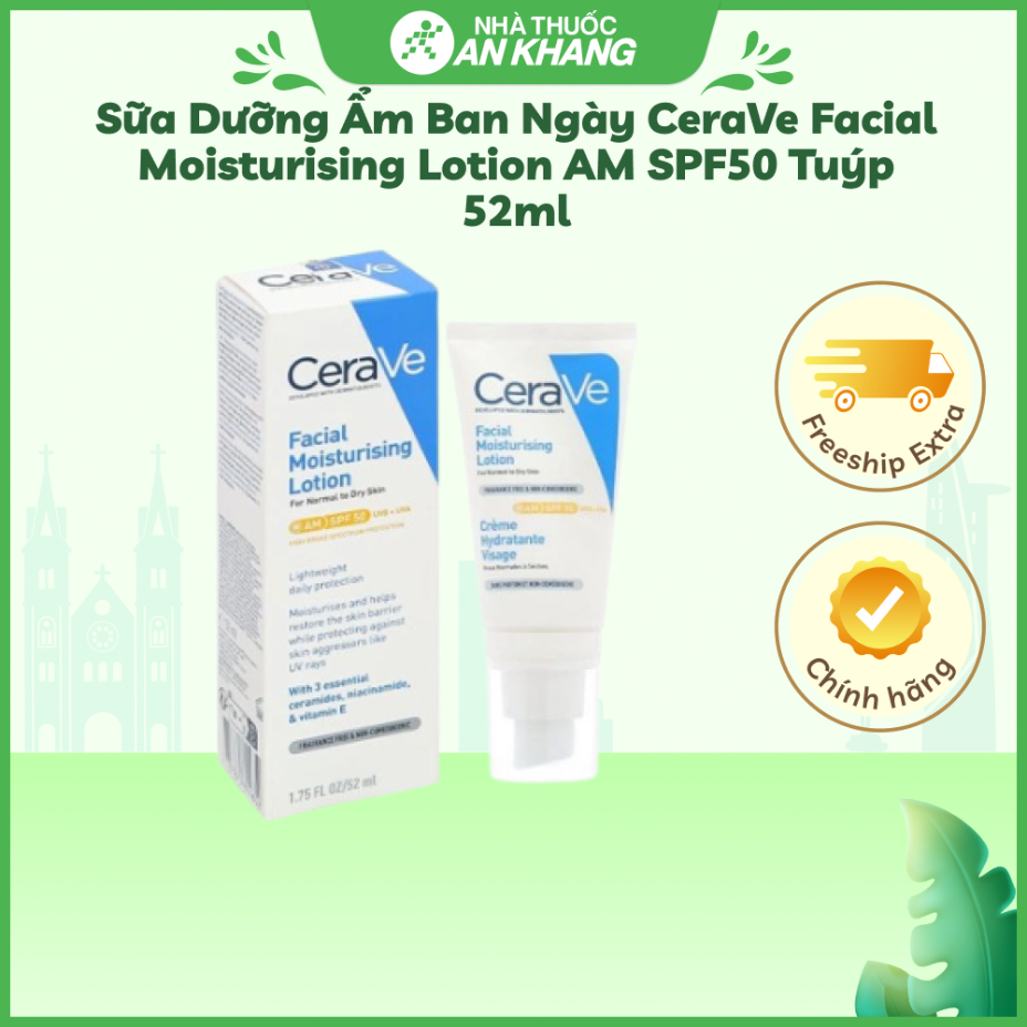Kem dưỡng ẩm - chống nắng cho da khô Cerave Facial Moisturising Hộp/52ML