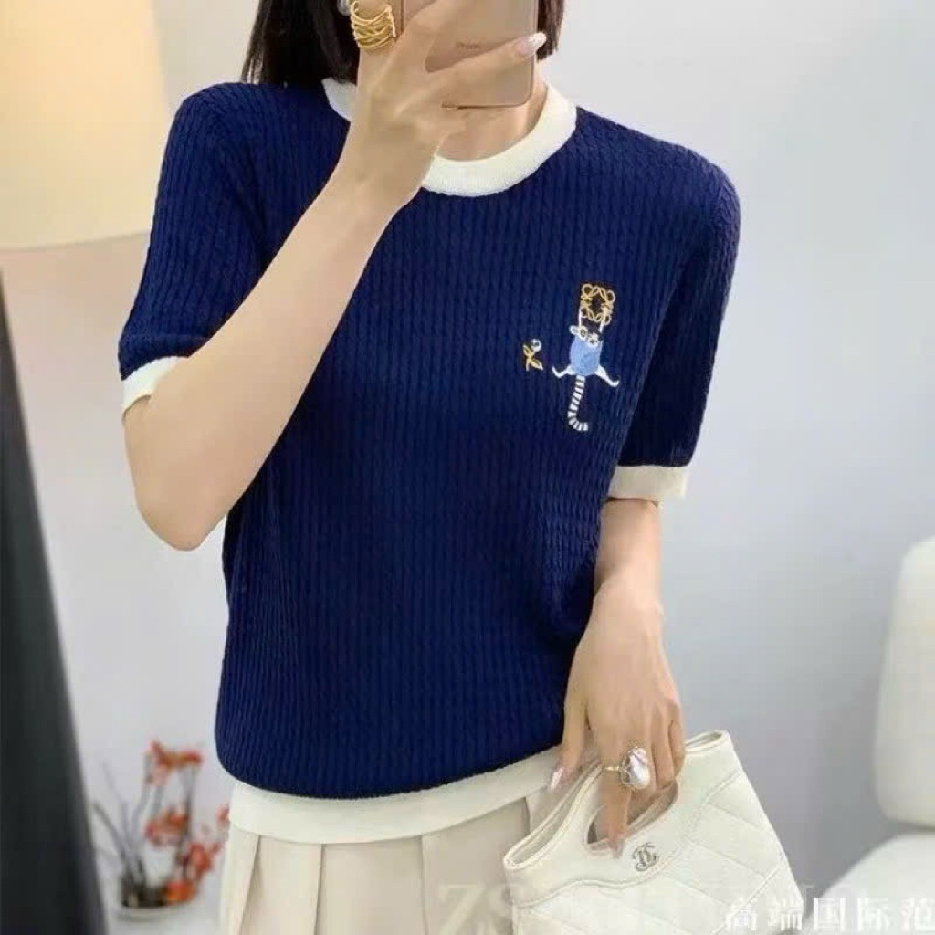Áo len mongtoghi QC,áo len dệt kim nữ hàng thanh lý mới hoạ tiết trẻ trung size 55-60kg.
