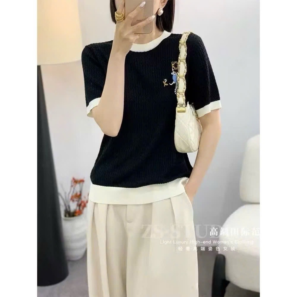 Áo len mongtoghi QC,áo len dệt kim nữ hàng thanh lý mới hoạ tiết trẻ trung size 55-60kg.