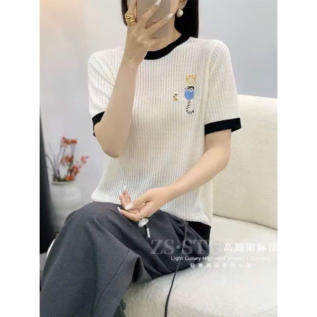 Áo len mongtoghi QC,áo len dệt kim nữ hàng thanh lý mới hoạ tiết trẻ trung size 55-60kg.