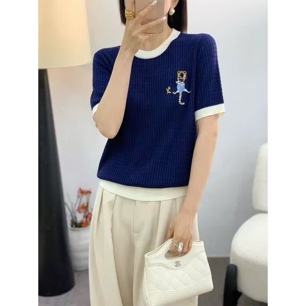 Áo len mongtoghi QC,áo len dệt kim nữ hàng thanh lý mới hoạ tiết trẻ trung size 55-60kg.