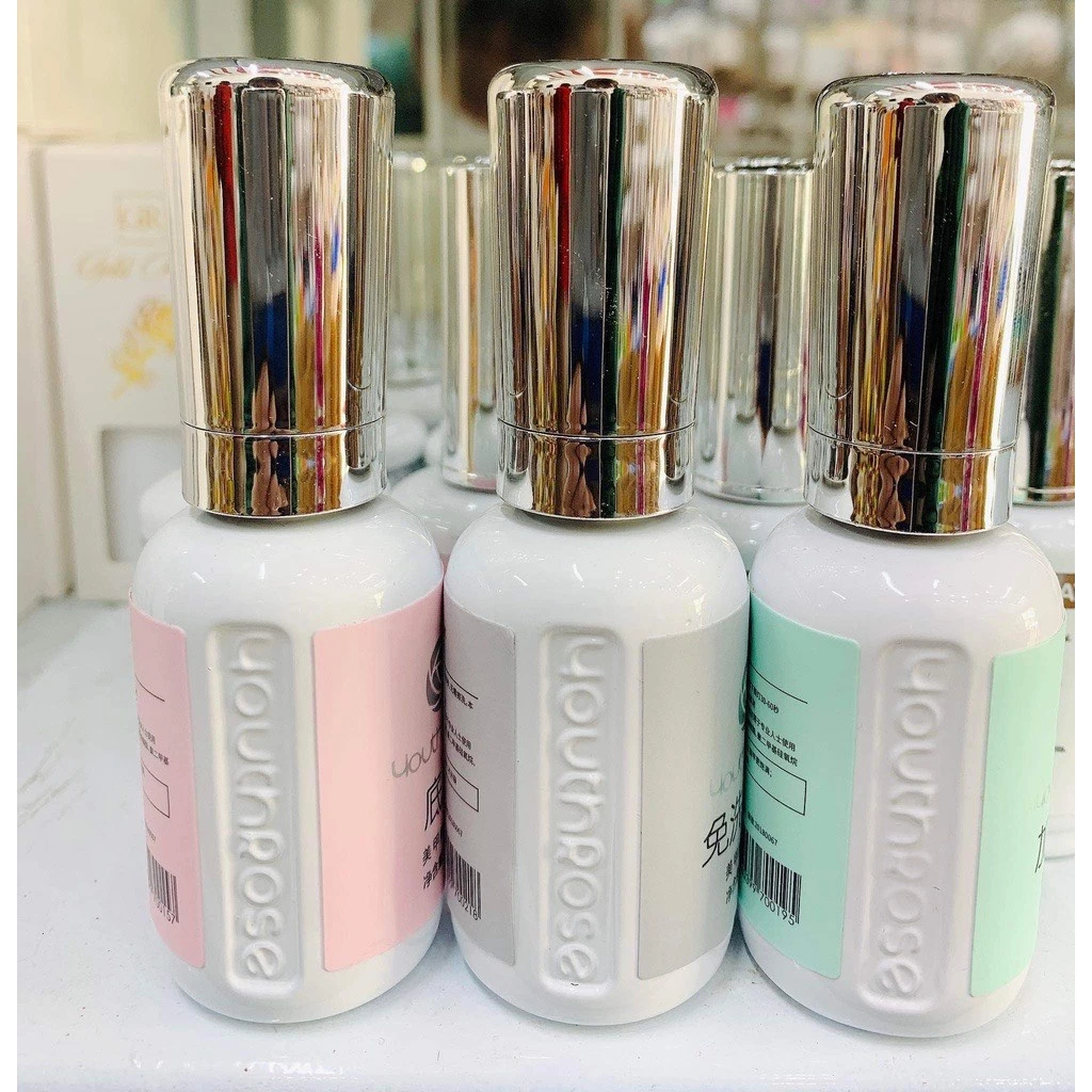 Base, Top Coat Youth Rose 20ml - Top Cứng Móng & Base Hoa Hồng Chính Hãng (Bộ Ba Hoàn Hảo)