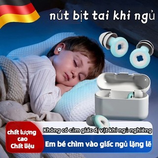 Nút tai khử tiếng ồn, Silicon siêu mềm, Giảm tiếng ồn 27 dB, Có thể tái sử dụng để ngủ, làm việc, học tập