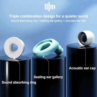 Nút tai khử tiếng ồn, Silicon siêu mềm, Giảm tiếng ồn 27 dB, Có thể tái sử dụng để ngủ, làm việc, học tập