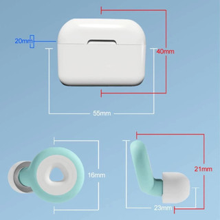 Nút tai khử tiếng ồn, Silicon siêu mềm, Giảm tiếng ồn 27 dB, Có thể tái sử dụng để ngủ, làm việc, học tập