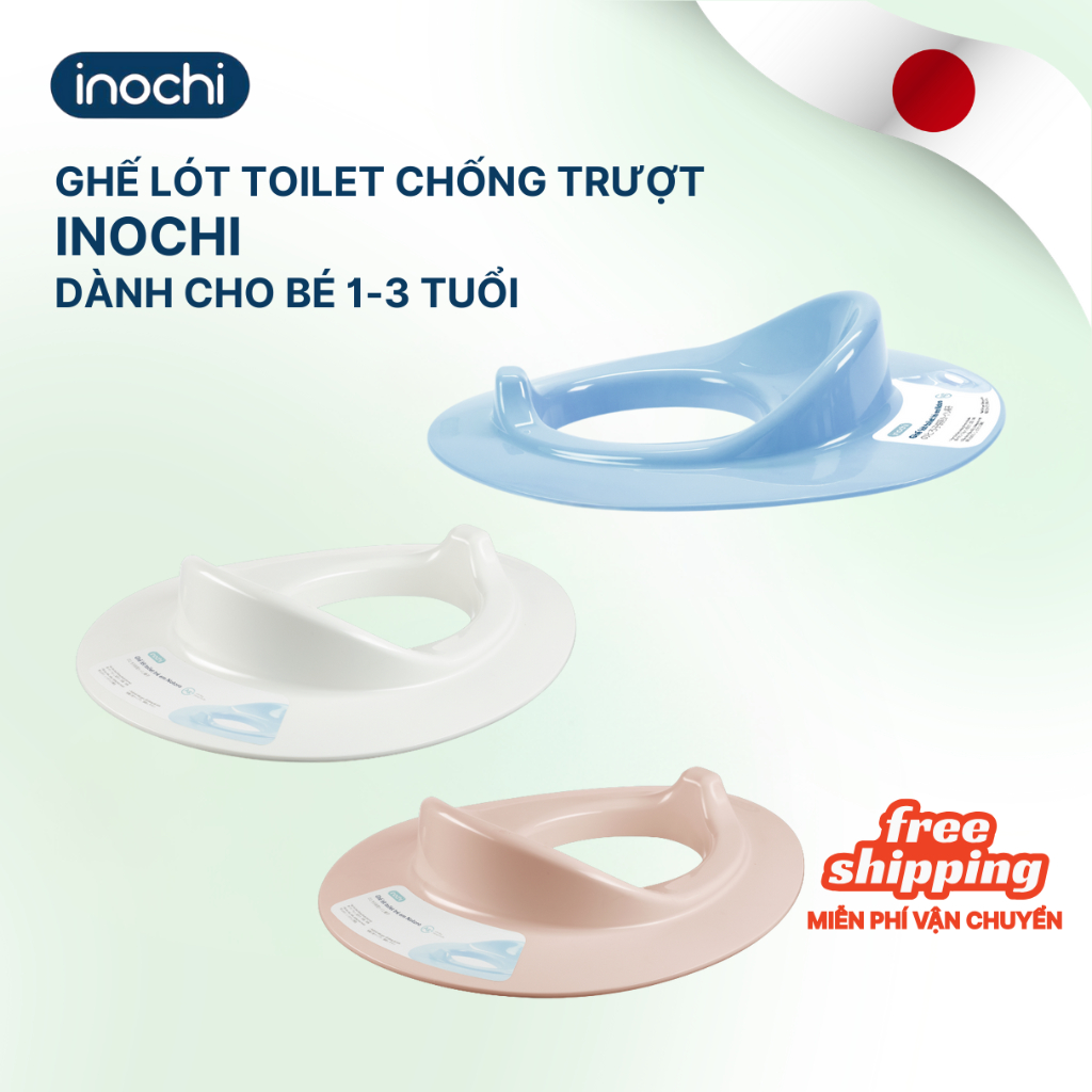 Ghế tập ngồi lót toilet trẻ em Notoro INOCHI cho bé, nhựa cao cấp, an toàn, chiều cao phù hợp