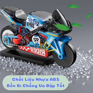 Đồ Chơi Xe Moto Chạy Đà Quán Tính Phát Tia Lửa Cho Bé Trai, Thiết Kế Nhỏ Gọn Đẹp Mắt Dùng Làm Móc Treo, Tặng Kèm Dây