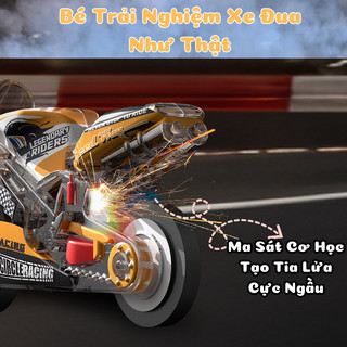 Đồ Chơi Xe Moto Chạy Đà Quán Tính Phát Tia Lửa Cho Bé Trai, Thiết Kế Nhỏ Gọn Đẹp Mắt Dùng Làm Móc Treo, Tặng Kèm Dây