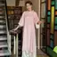 CÓ BIGSIZE - Áo dài lụa gấm DUYÊN NGHI tay bồng phối cổ bèo cách điệu kèm quần Satin AD196