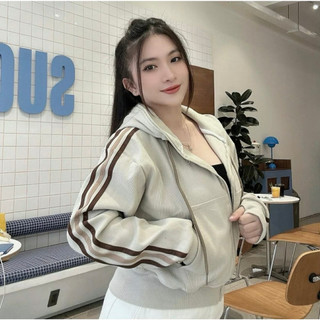 Áo Khoác Nữ Sọc Tay (MKN Clothing) - Thun Gân