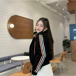 Áo Khoác Nữ Sọc Tay (MKN Clothing) - Thun Gân
