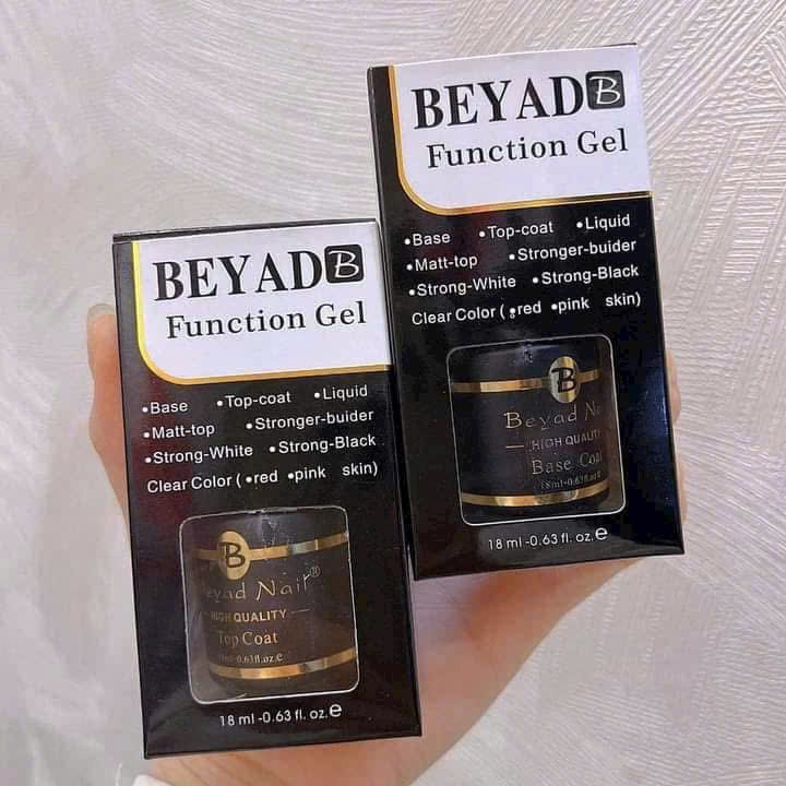 Base & Top Coat Beyad Nail Chính Hãng 18ml - Siêu Bền, Liên Kết & Phủ Bóng Sơn Gel