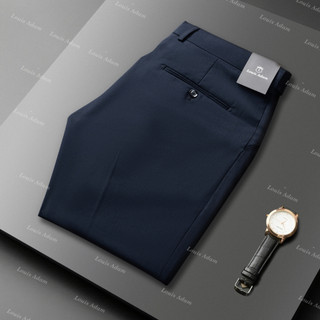 [CHÍNH HÃNG] Quần Âu Nam Màu Xanh Navy LOUIS ADAM - Quần Tây Nam Regular Fit, Cạp Chun Ẩn Co Giãn, Chống Nhăn