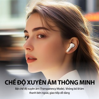 Tai Nghe Bluetooth 6.0 ROBOT Quiet E2 và Encobuds 35 tiếng tích hợp công nghệ Al khử tiếng ồn hỗ trợ sạc nhanh