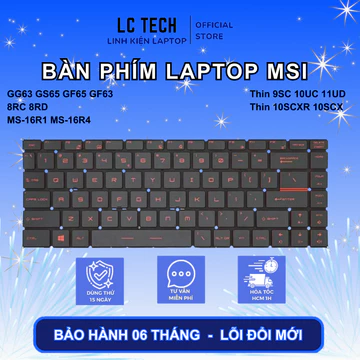 MSI Replacement Laptop Keyboard for GF63 Gs65