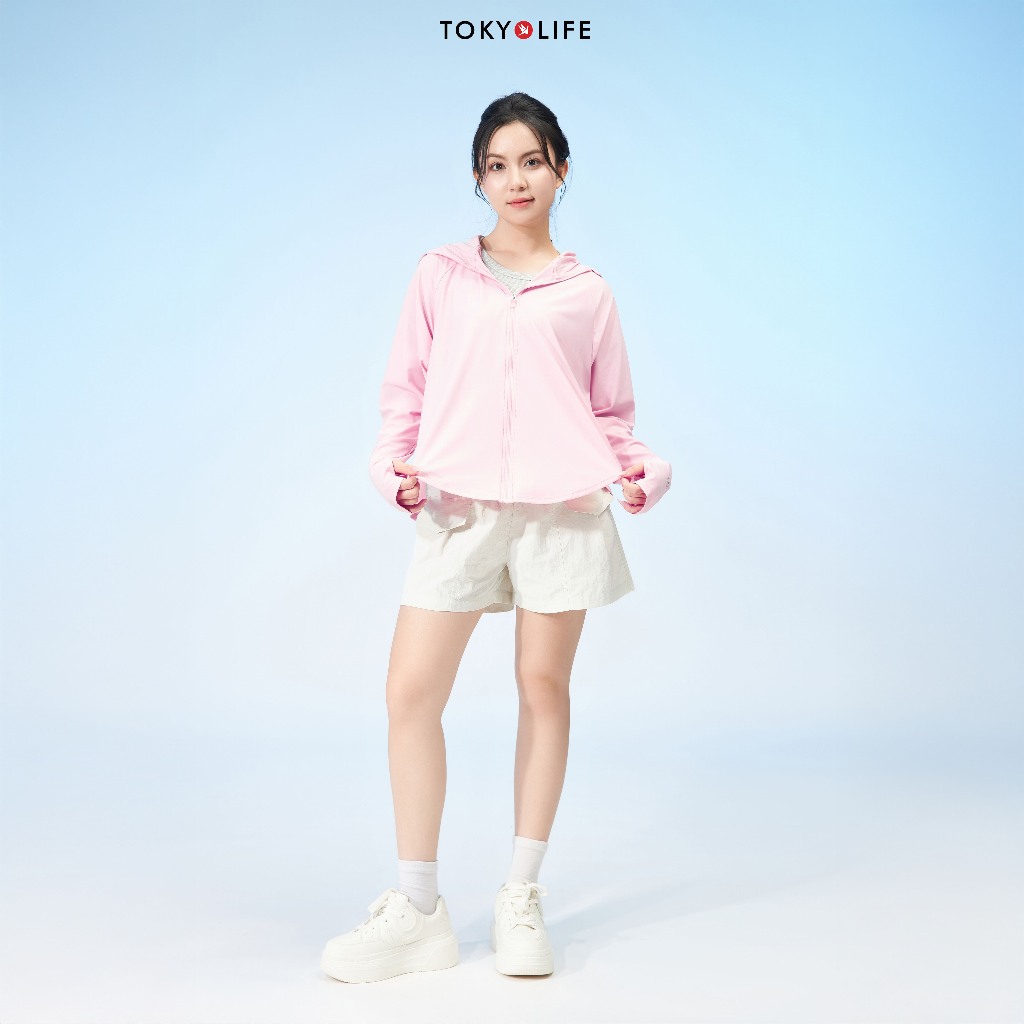 [KOL x TokyoLife]  Áo khoác chống nắng chống tia UV Nữ SunStop Ice làm mát mũ rộng vành 40003400 F9UVJ095R TOKYOLÌFE