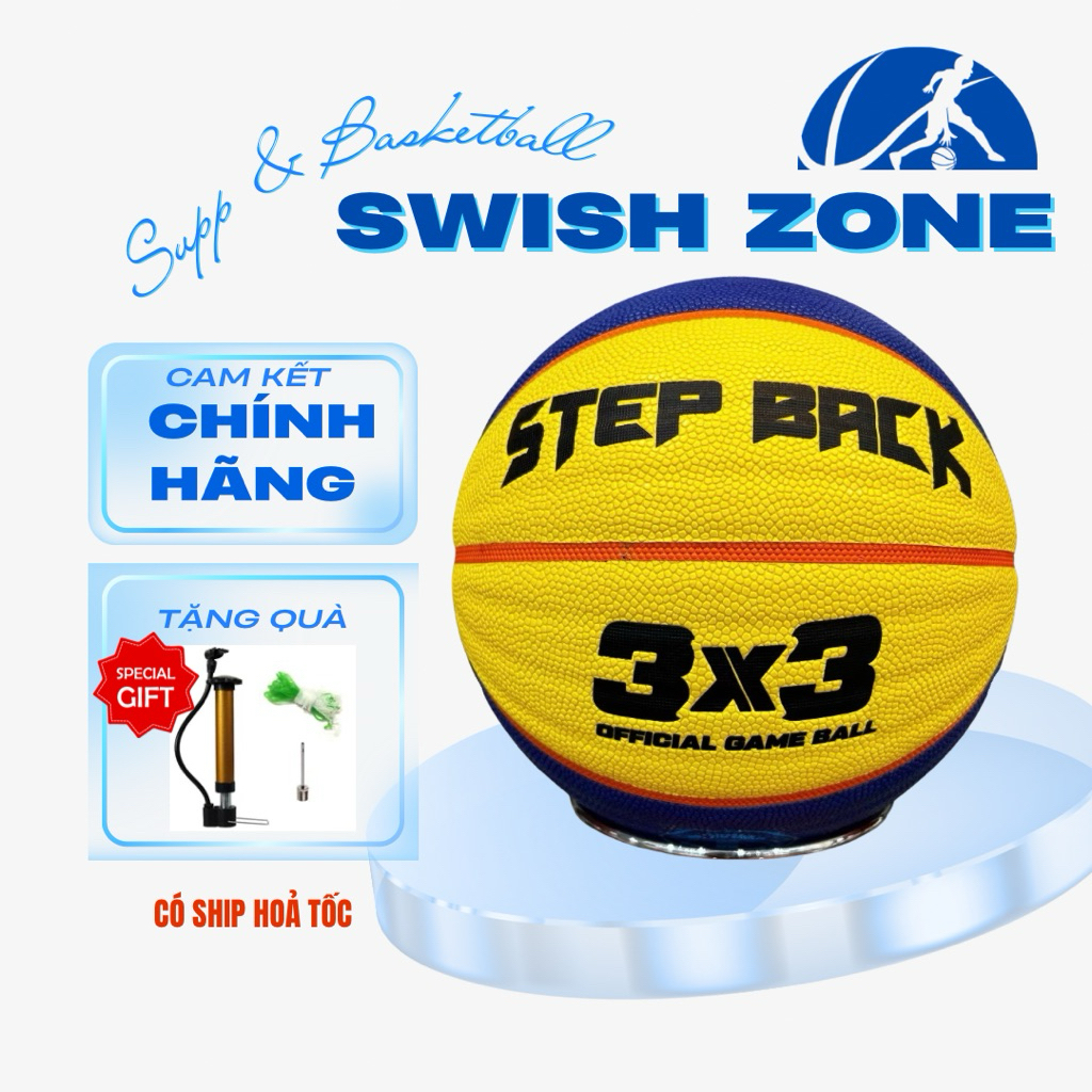 Bóng rổ da 3x3 Stepback Vietnamese Spirit, banh bóng rổ tiêu chuẩn thi ...