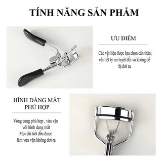 Kẹp Bấm Mi Gecomo Đệm Silicon Ôm Mi Uốn Cong Tự Nhiên Không Gãy Rụng Dễ Dùng Cho Mọi Dáng Mắt Mi