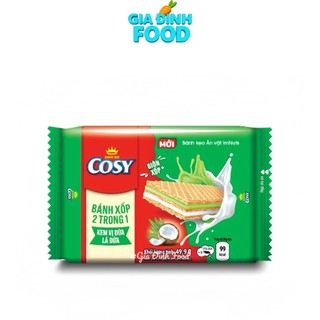 Bánh Xốp Cosy 2 Trong 1 – Kem Vị Dâu The Lạnh/Kem Vị Dừa Lá Dứa 49.9G