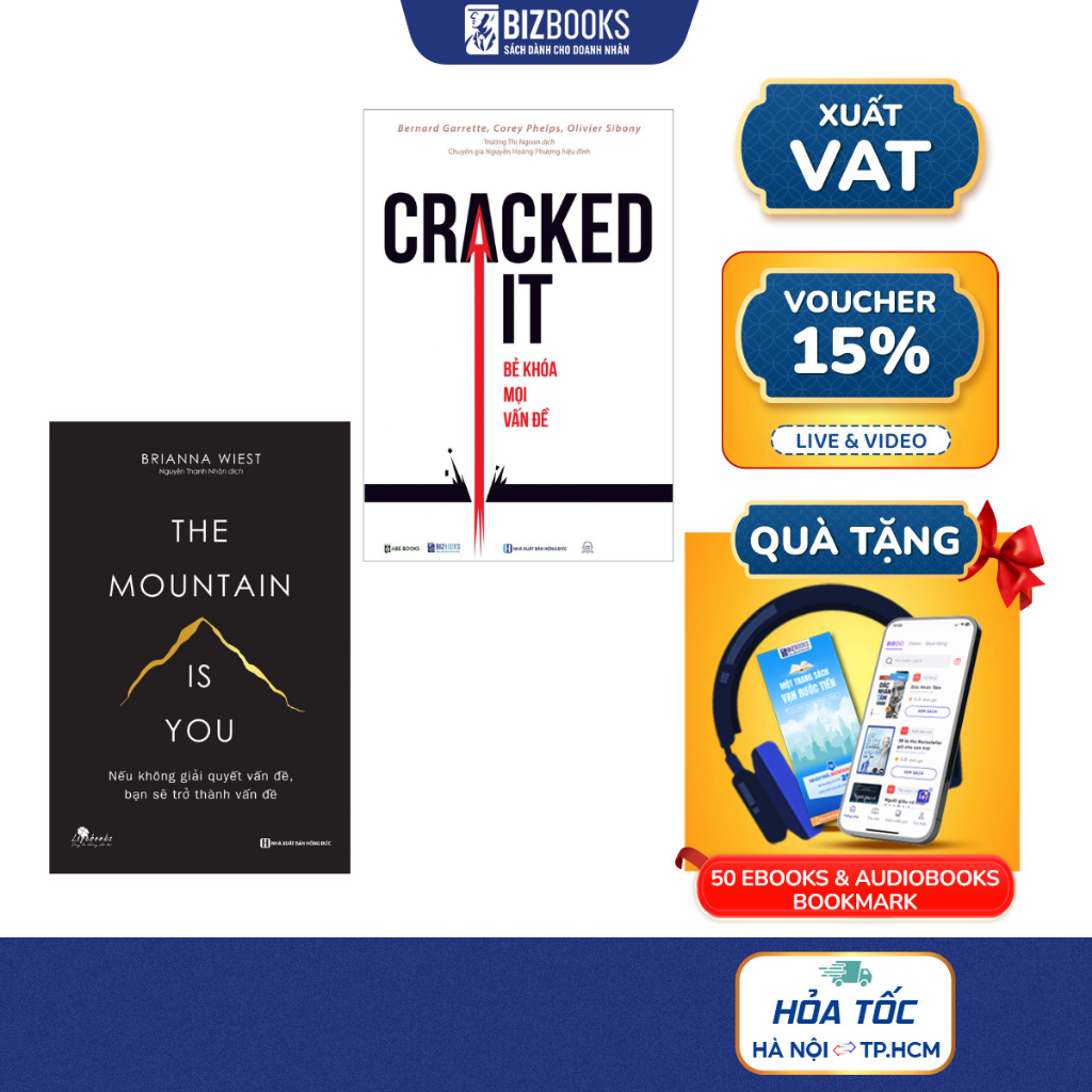 BỘ 2 SÁCH: The mountain is you: Nếu không giải quyết vấn đề, bạn sẽ trở thành vấn đề & Cracked It: Bẻ khóa mọi vấn đề