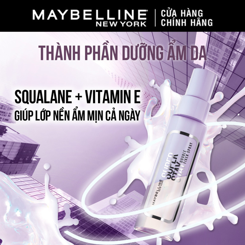 Xịt Khóa Nền Maybelline Dưỡng Ẩm Superstay Double Fixer Spray 55ml COCOLUX