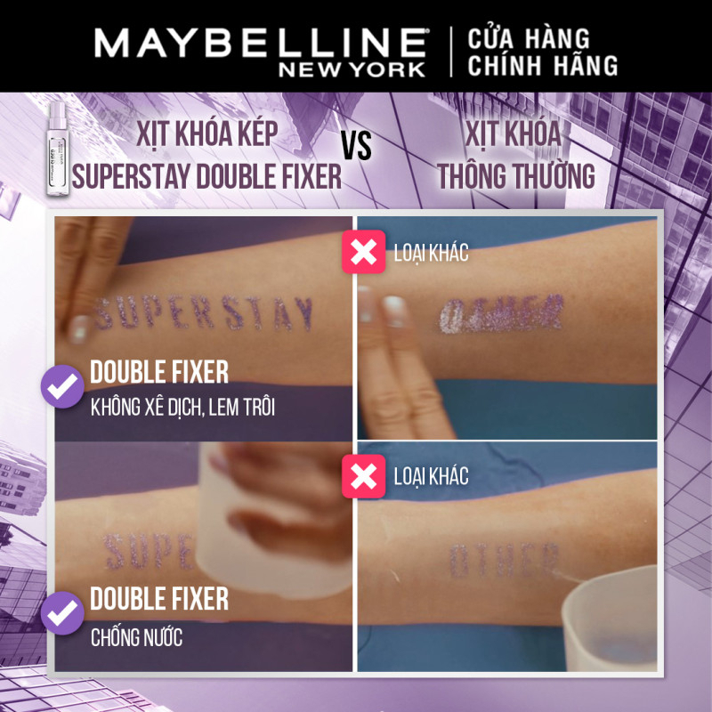 Xịt Khóa Nền Maybelline Dưỡng Ẩm Superstay Double Fixer Spray 55ml COCOLUX