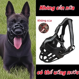 Rọ Mõm Cho Chó Khóa Miệng Cún Silicon Mềm Mại Thoải Mái An Toàn Cho Miệng Thú Cưng Sử Dụng