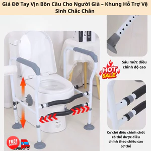 Giá Đỡ Tay Vịn Bồn Cầu Cho Người Già – Khung Hỗ Trợ Vệ Sinh Chắc Chắn