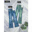 Quần Jeans Nữ Lưng Cao Ống Loe Dài Thêu Nơ Rơi