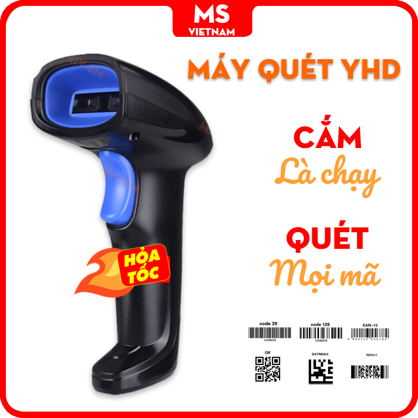 🔥 Máy Quét Mã Vạch 2D YHD1100 – Đọc QR / Bar Code Cầm Tay USB / Không ...