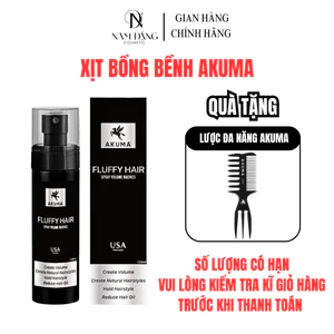 Xịt Bồng Bềnh Phồng Tóc AKUMA Fluffy Hair 120ml