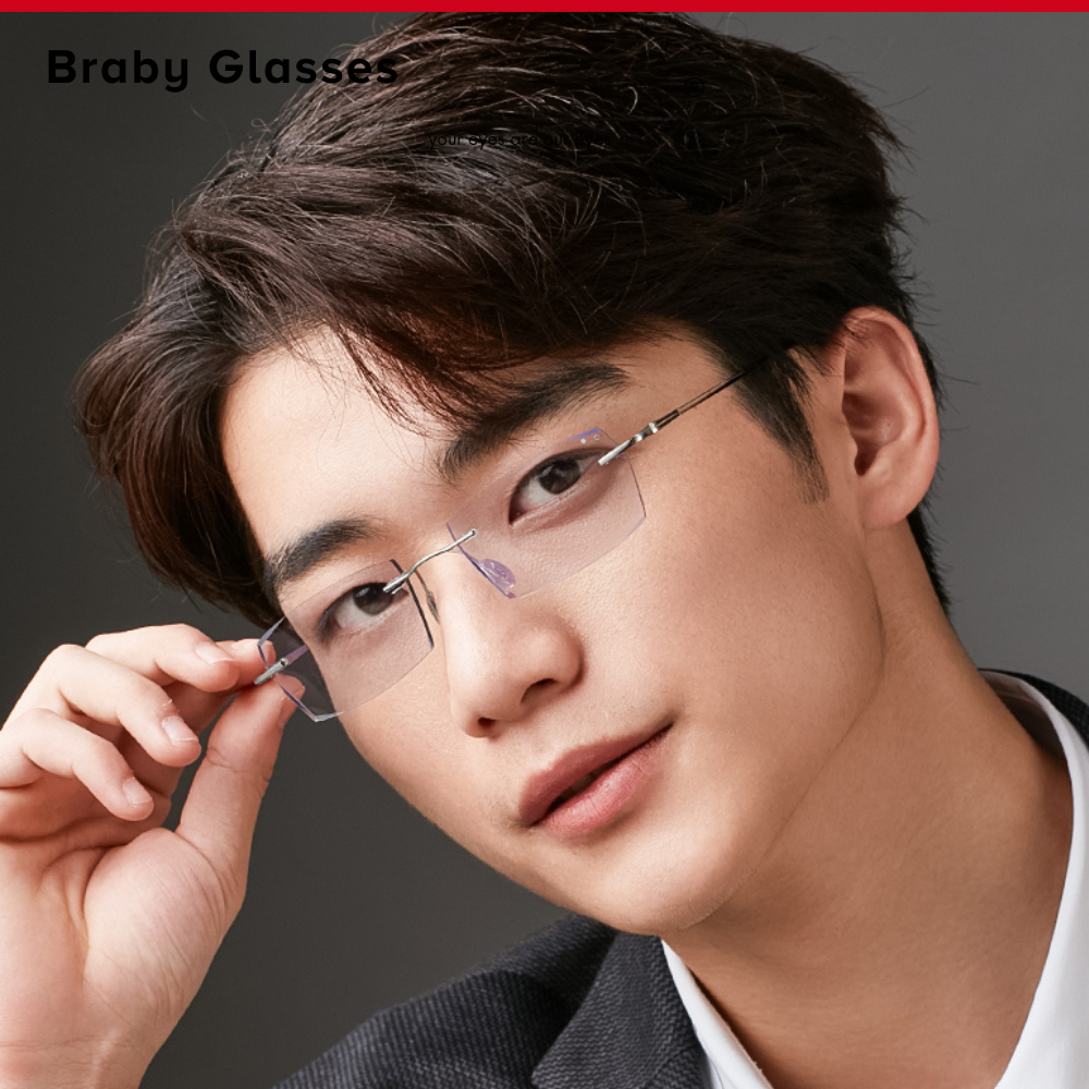 Gọng kính lão đọc sách Braby Glasses viễn thị cho người lớn tuổi Titan cao cấp chắc chắn chống gẫy siêu nhẹ KL12